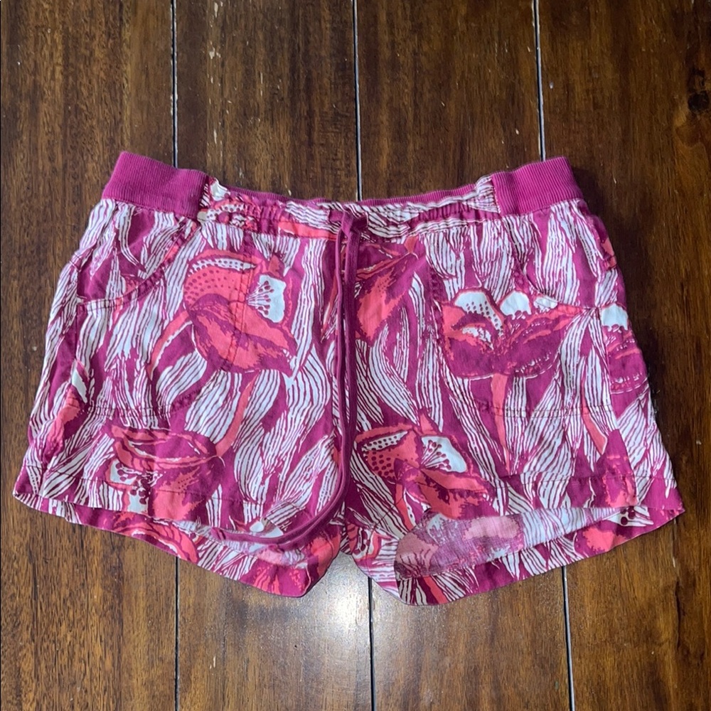 Lucky Brand Pink Floral 100% Linen Lightweight‎ Shorts